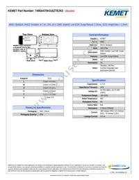 T495A475K016ZTE2K0 Datasheet Cover