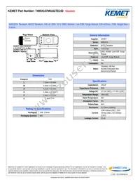 T495X107M010ZTE100 Datasheet Cover