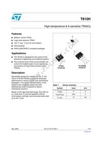 T810H-6G-TR Datasheet Cover