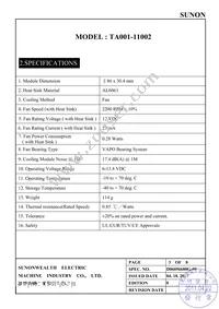 TA001-11002 Datasheet Page 4