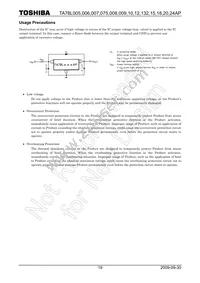 TA78L075AP Datasheet Page 19