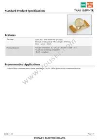 TAN1105W-TR Datasheet Cover