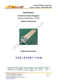 TAS-A1EB1-FAQ Datasheet Cover