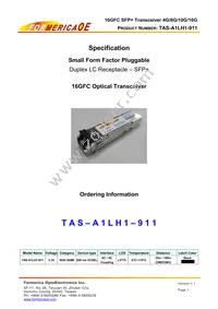 TAS-A1LH1-911 Datasheet Cover