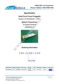 TAS-A1NB1-FAH Datasheet Cover