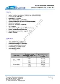 TAS-A1NH1-P11 Datasheet Page 2