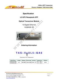 TAS-X5UL5-QA6 Datasheet Cover