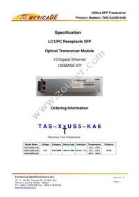 TAS-X5US5-KA6 Datasheet Cover