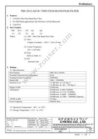 TBF-2012-245-R1 Datasheet Cover