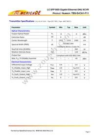 TBS-S1CA1-F11 Datasheet Page 3