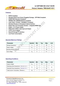 TBS-S2AC1-G11 Datasheet Page 2