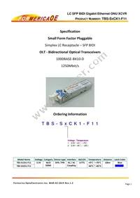 TBS-S2CK1-F11 Datasheet Cover