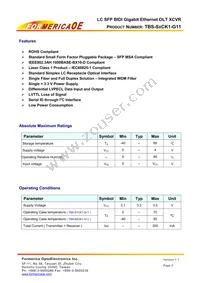 TBS-S2CK1-G11 Datasheet Page 2