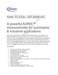 TC233L32F200FACKXUMA1 Datasheet Cover