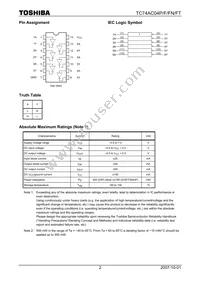 TC74AC04FN(F Datasheet Page 2