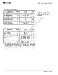 TC74HC123APNEWF Datasheet Page 5