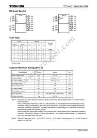 TC74HC139APF Datasheet Page 2
