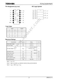 TC74LCX02FT(EL) Datasheet Page 2