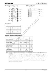 TC74LVX00FTEL Datasheet Page 2