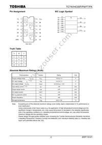 TC74VHC00FTELM Datasheet Page 2