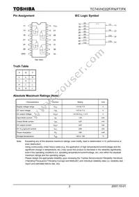 TC74VHC02FTELM Datasheet Page 2