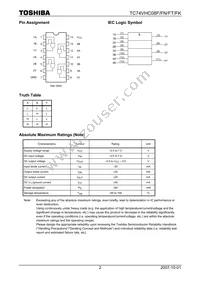 TC74VHC08FTELM Datasheet Page 2