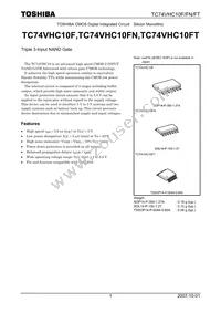 TC74VHC10FTEL Datasheet Cover