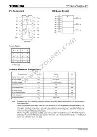 TC74VHC10FTEL Datasheet Page 2