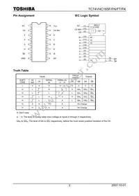 TC74VHC165FTELM Datasheet Page 2