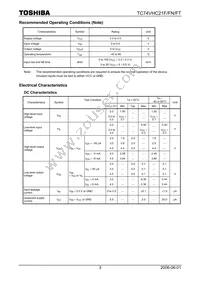 TC74VHC21FTELM Datasheet Page 3