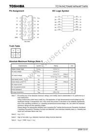 TC74VHCT04AFTEL Datasheet Page 2