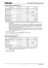 TC74VHCT244AFTEL Datasheet Page 3