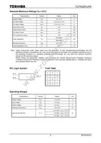 TC7W02FUTE12LF Datasheet Page 2