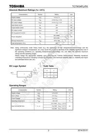 TC7W34FK(TE85L) Datasheet Page 2