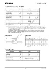 TC7WH157FU(TE12L) Datasheet Page 2