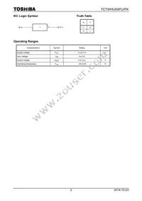 TC7WHU04FU(TE12L) Datasheet Page 2