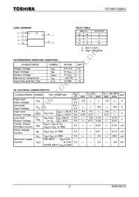 TC7WT126FU Datasheet Page 2