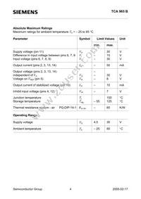 TCA965B Datasheet Page 4