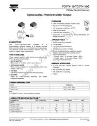 TCDT1110G Datasheet Cover