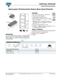 TCET4100G Datasheet Cover