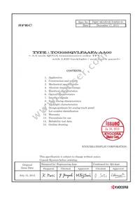 TCG035QVLPAAFA-AA00 Datasheet Cover