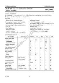 TDA1516BQ/N2 Datasheet Page 2
