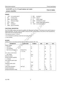TDA1516BQ/N2 Datasheet Page 4