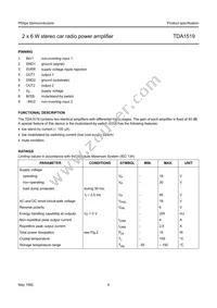 TDA1519/N2 Datasheet Page 4