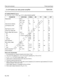 TDA1519/N2 Datasheet Page 6