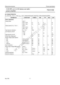 TDA1519B/N2 Datasheet Page 6