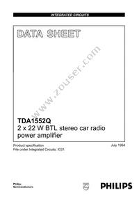 TDA1552Q/N4 Datasheet Cover