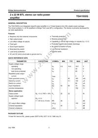 TDA1552Q/N4 Datasheet Page 2