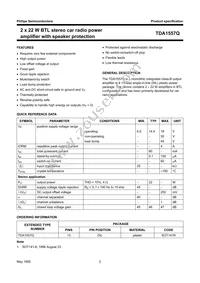 TDA1557Q/N2 Datasheet Page 2