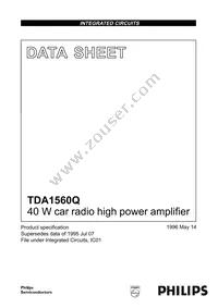 TDA1560Q/N4C Datasheet Cover